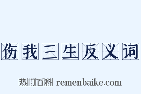 伤我三生反义词是什么意思的图片